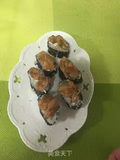 Make Warship flower sushi step 4