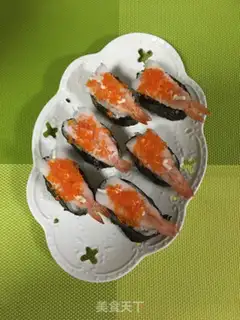 Make Warship fishseed shrimp sushi step 6