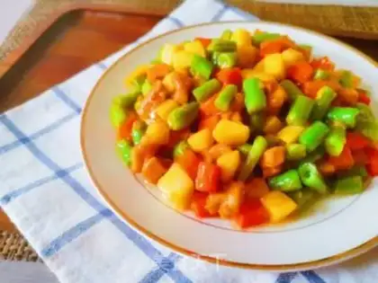 Make Vegetable fried meat step 11