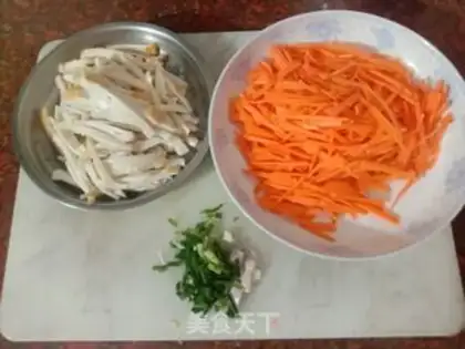 Make Homemade carrots and fish cakes step 1