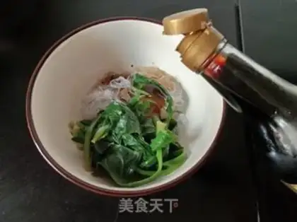 Make Fan spinach step 5