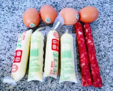 Make Japanese tofu sausage steamed eggs step 0
