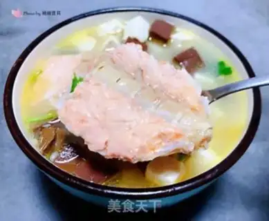Make Double tofu salmon soup step 11