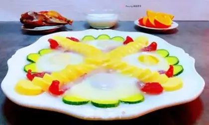 Make Japanese tofu sausage steamed eggs step 10