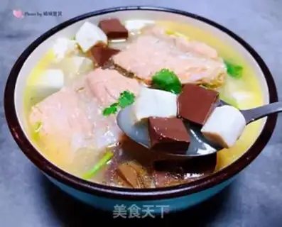 Make Double tofu salmon soup step 13