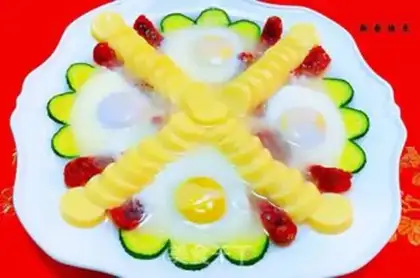 Make Japanese tofu sausage steamed eggs step 13