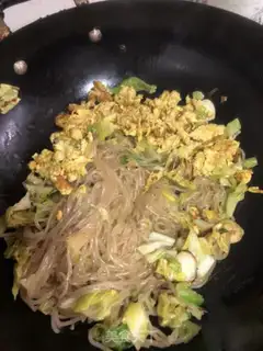 Make Egg-cooked fan dishes step 7