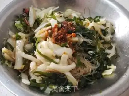 Make Cabbage with sea ribbons step 7