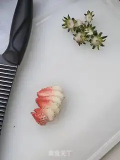Make Goldfish strawberries step 1
