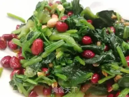 Make Peanut-rice spinach step 7