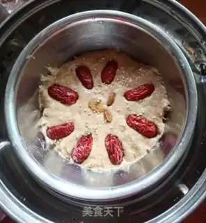 Make Red sugar, red date cake step 4