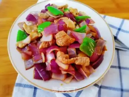 Make Onion fried meat step 6