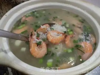 Make Seafood congee step 11
