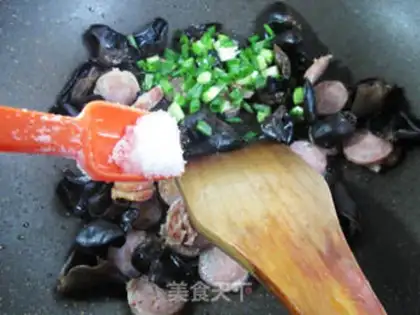 Make Sausage and black wood step 5