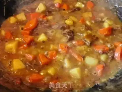 Make Curry beef rice step 6