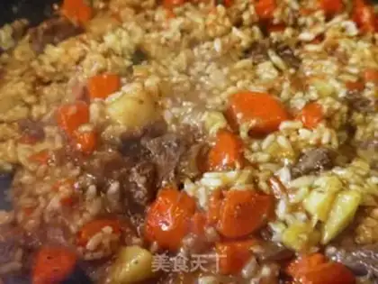Make Curry beef rice step 7