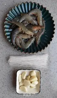 Make Garlic fan shrimp step 0