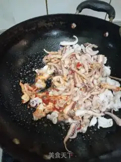 Make Squid dry pot step 6