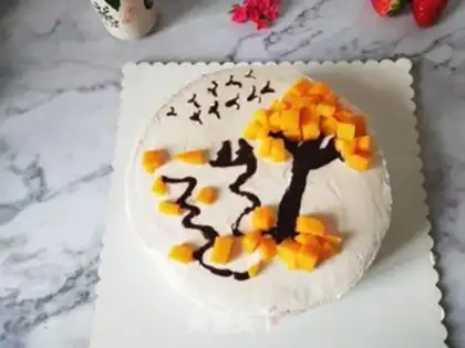 Make Eight-inch cream cake step 17