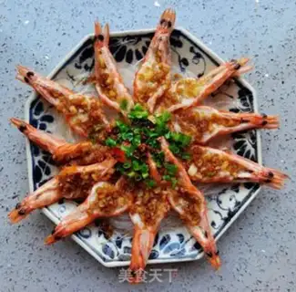 Make Garlic fan shrimp step 11