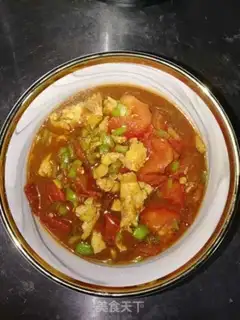 Make Tomato egg pepper noodles step 6