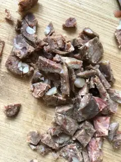 Make Sausage carrots, egg and rice step 1