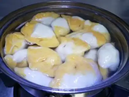 Make Pumpkin double dumplings step 12