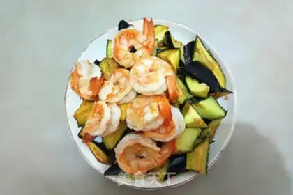 Make Fish, shrimp, eggplant step 9