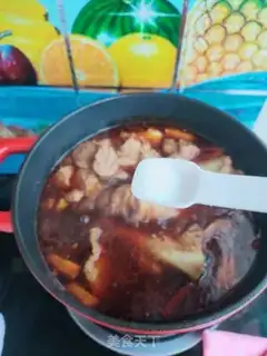Make Spicy red lamb step 12