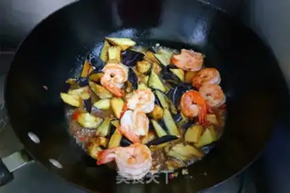Make Fish, shrimp, eggplant step 13