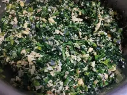 Make Shrimp spinach, three fresh dumplings step 14