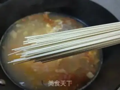 Make Beef shrimp egg noodles step 9