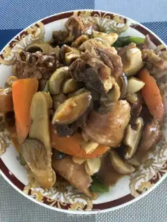 Make Three mushrooms of chicken step 8