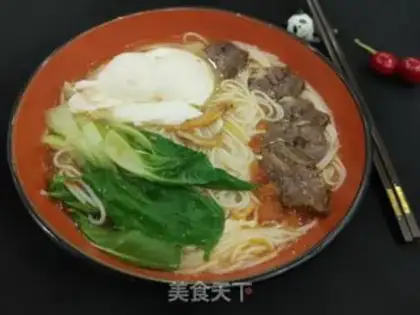 Make Beef shrimp egg noodles step 13