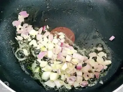 Make Beefball cheese rice step 0