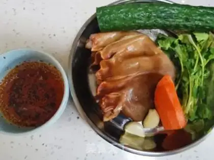 Make Pork ears with cucumbers step 0