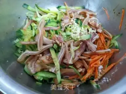 Make Pork ears with cucumbers step 2