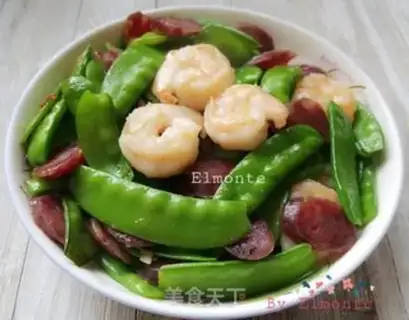 Make Weenie shrimp fried Dutch beans step 9