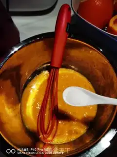 Make Orange steamed eggs step 7
