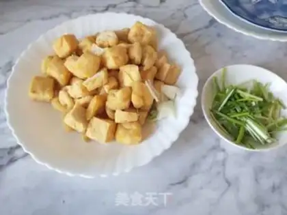 Make Garlic tofu step 0