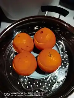 Make Orange steamed eggs step 13