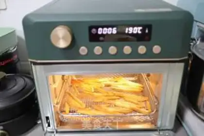 Make Air fried rice onion ring fries step 7