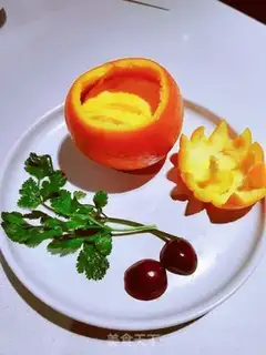 Make Orange steamed eggs step 16