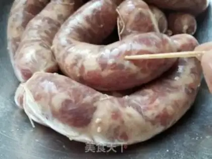 Make Homemade wide sausages step 10