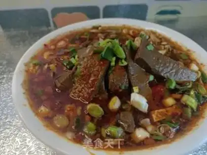 Make Garlic duck blood step 4