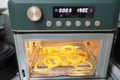 Make Air fried rice onion ring fries step 18