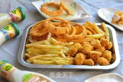Make Air fried rice onion ring fries step 19