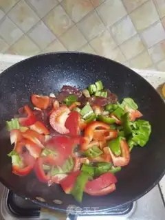 Make Weenie fried red pepper step 4
