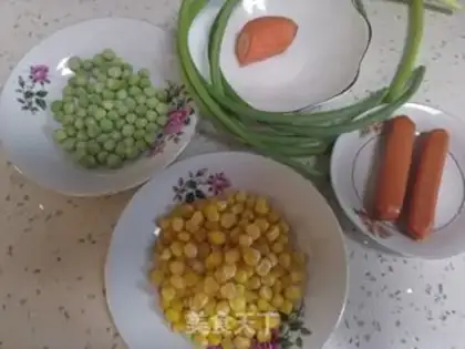 Make Five-colour vegetable grains step 0