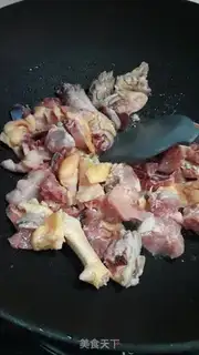 Make Tea mushroom chicken stew step 4